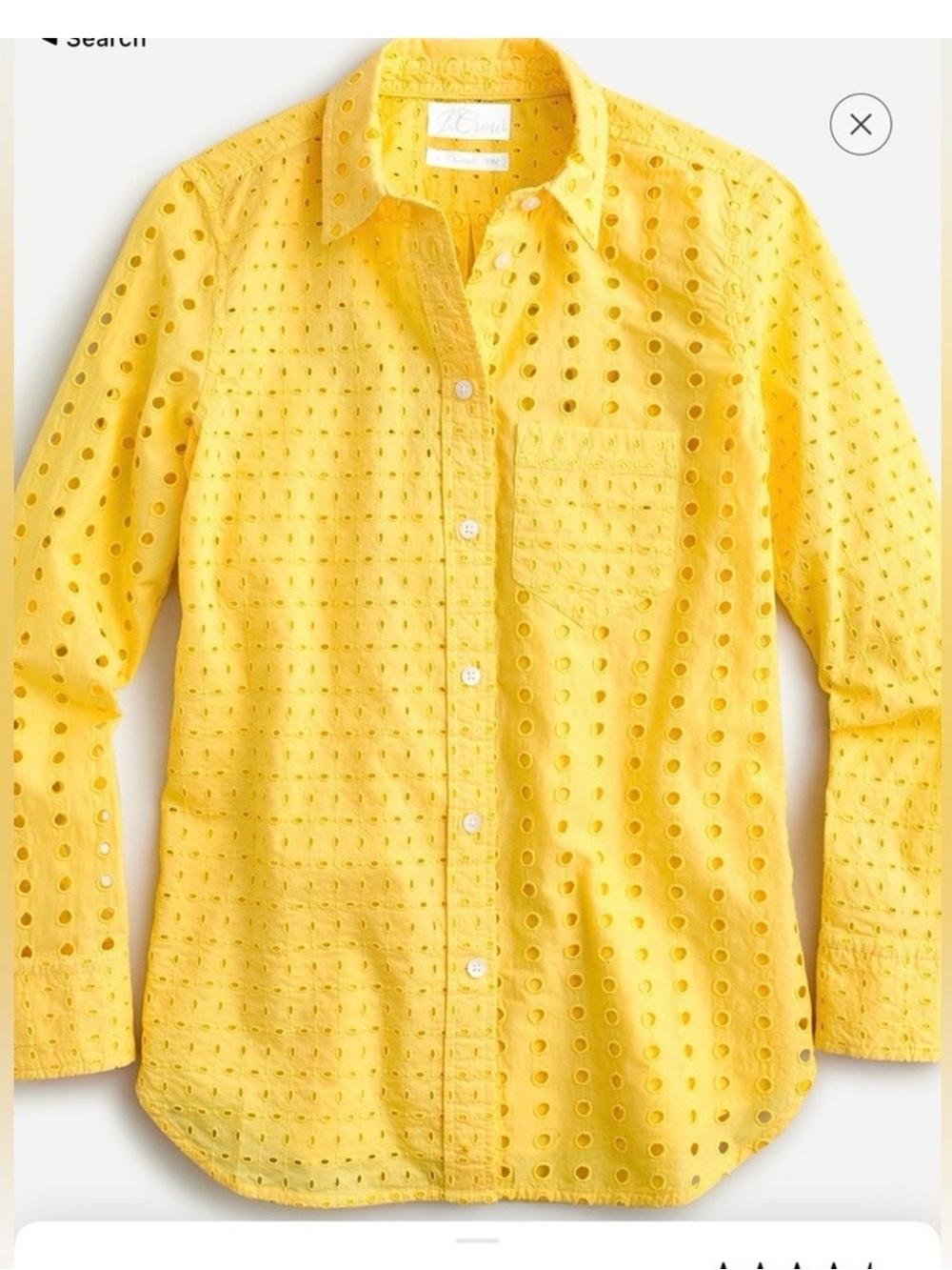J. Crew Yellow Eyelet Button-Up with Matching Tank